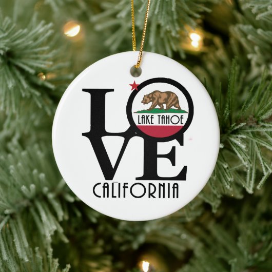 LOVE Lake Tahoe Californië Keramisch Ornament (Boom)