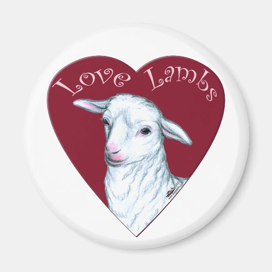 Love Lambs Magneet (Voorkant)