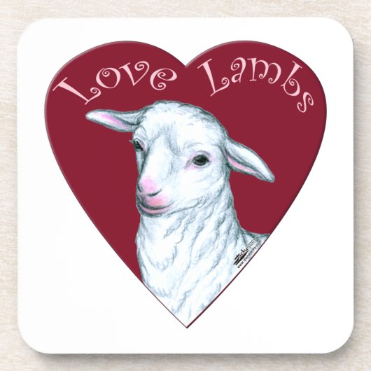Love Lambs Onderzetter (Voorkant)