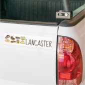 Love Lancaster PA Pennsylvania Dutch Amish Foods Bumpersticker (Op Truck)