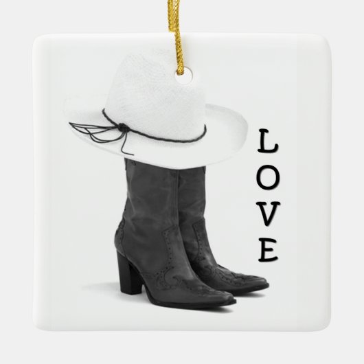 **LOVE LAND EN BOOTS* CHRISTMAS ORNAMENT (Voorkant)
