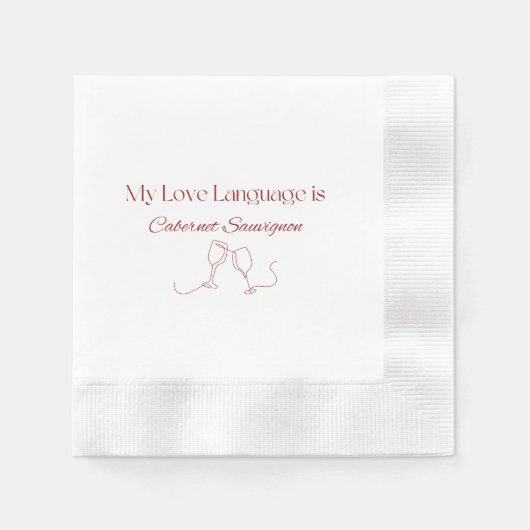 Love Language Cabernet Sauvignon Cocktail servette Servet (Voorkant)
