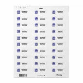 Love Languages Blue Personalize Retouradres Etiket (Full Sheet)