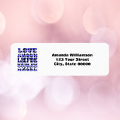 Love Languages Blue Personalize Retouradres Etiket