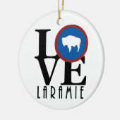LOVE Laramie Wyoming Keramisch Ornament (Links)