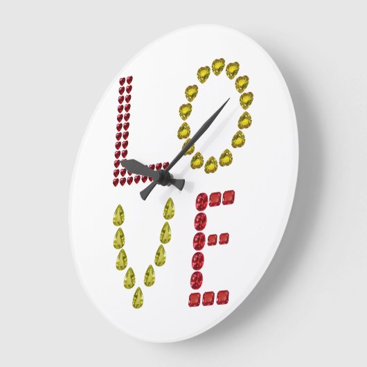 Love Large Clock Grote Klok (Hoek)