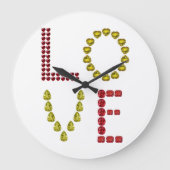 Love Large Clock Grote Klok (Voorkant)