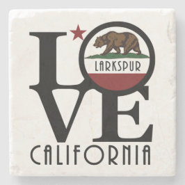 LOVE Larkspur California Stenen Onderzetter