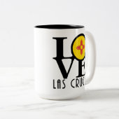 LOVE Las Cruces 15oz Tweekleurige Koffiemok (Voorkant rechts)
