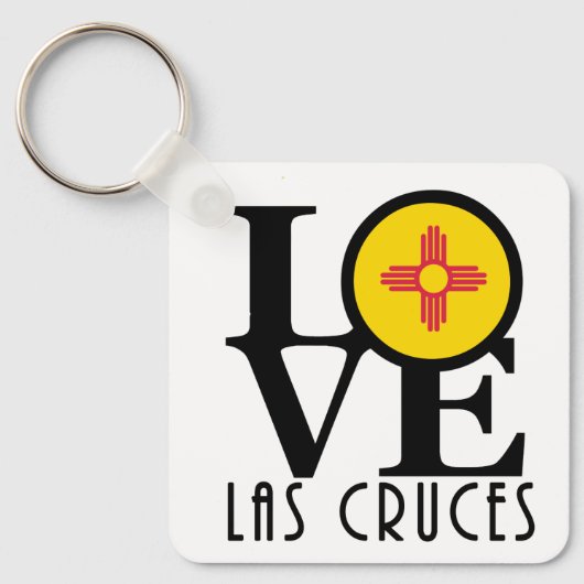 LOVE Las Cruces New Mexico Sleutelhanger (Voorkant)