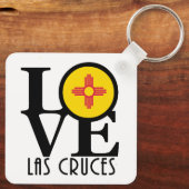 LOVE Las Cruces New Mexico Sleutelhanger (Achterkant)