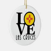LOVE Las Cruces NM Keramisch Ornament (Rechts)