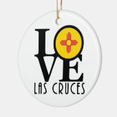 LOVE Las Cruces NM Keramisch Ornament (Links)
