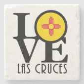 LOVE Las Cruces NM Stenen Onderzetter (Voorkant)