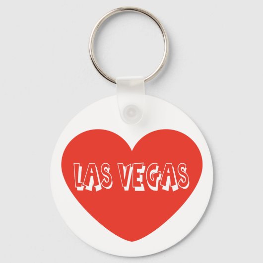 Love Las Vegas Nevada Red Heart Sleutelhanger (Voorkant)