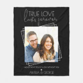 Love Lasts Forever | Moderne persoonlijke foto Fleece Deken (Voorkant)