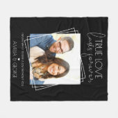 Love Lasts Forever | Moderne persoonlijke foto Fleece Deken (Voorkant (Horizontaal))
