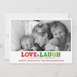 Love + Laugh Feestdagenkaart