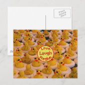 Love Laugh Forgave Rubber Ducks Inspirerend Briefkaart (Voorkant / Achterkant)