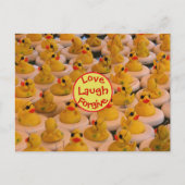 Love Laugh Forgave Rubber Ducks Inspirerend Briefkaart (Voorkant)