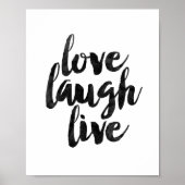 Love Laugh Live Poster (Voorkant)
