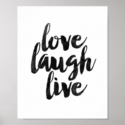 Love Laugh Live Poster (Voorkant)