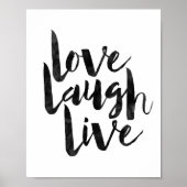 Love Laugh Live Poster (Voorkant)