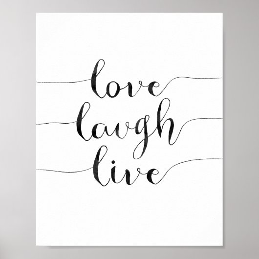 Love Laugh Live Poster (Voorkant)