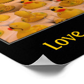 Love Laugh Live Rubber Ducks Inspirerend Poster (Hoek)