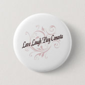 Love Laugh Play Canasta Red Ronde Button 5,7 Cm (Voorkant)