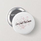 Love Laugh Play Canasta Red Ronde Button 5,7 Cm (Voorkant /achterkant)