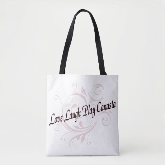 Love Laugh Play Canasta Tote Bag (Voorkant)