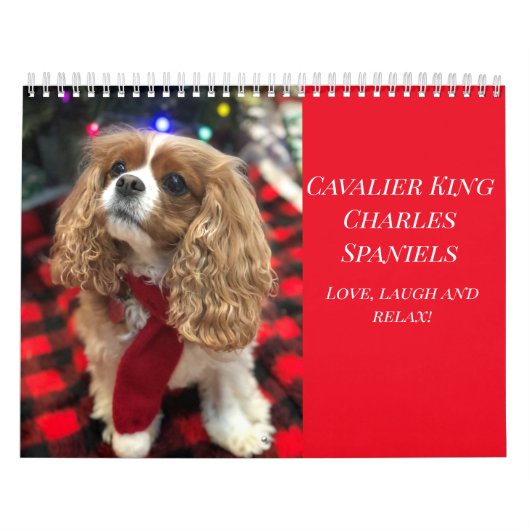 Love, Laugh & Relax Cavalier King Charles Spaniels Kalender (Hoes)