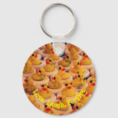 Love Laugh Yellow Rubber Ducks Inspirerend Sleutelhanger (Achterkant)