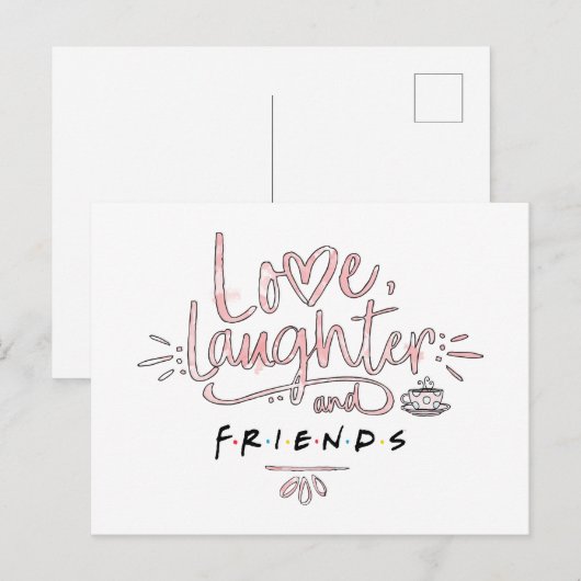 Love, Laughter and FRIENDS™ Uitnodiging Briefkaart (Voorkant / Achterkant)