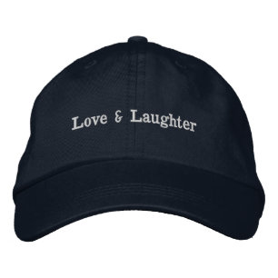 Love & Laughter Bericht Navy Verstelbare Dagelijks Geborduurde Pet