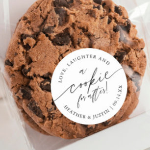 Love Laughter en een Cookie voor After Cookie Favo Ronde Sticker