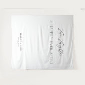 Love Laughter Happily Ever After Wedding Backdrop Wandkleed (Voorkant (horizontaal))