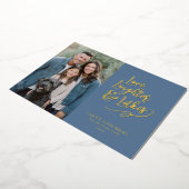 Love Laughter Latkes Hanukkah Photo Folie Feestdagenkaart (Gedraaid)