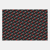 LOVE Lavender Oranje Black Inpakpapier Vel (Voorkant 2)