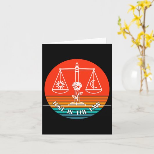 Love Law Retro  Kaart (Gele Bloem)