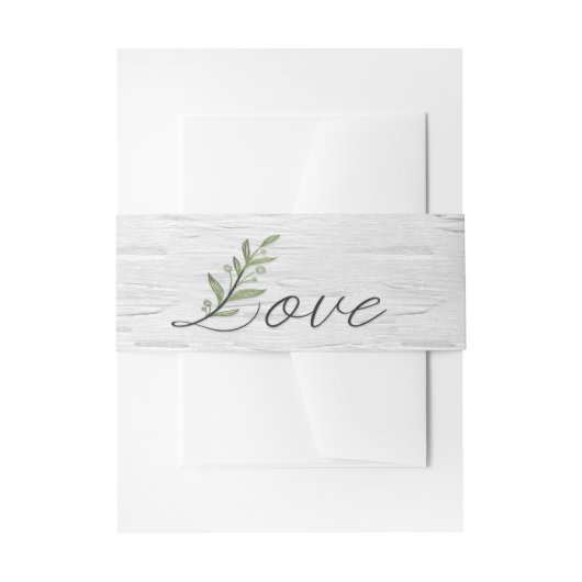 Love Leaf on White Birch Tree Uitnodigingen Wikkel (Voorkant Voorbeeld)