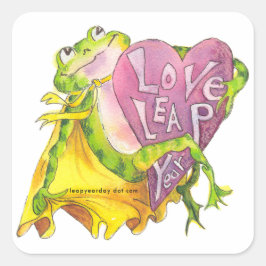 LOVE LEAP YEAR VIERKANTE STICKER