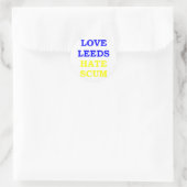 Love Leeds haat tuig Ronde Sticker (Tas)