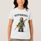Love Lego Ninjas Builder Love Tri-Blend Shirt (Voorkant)
