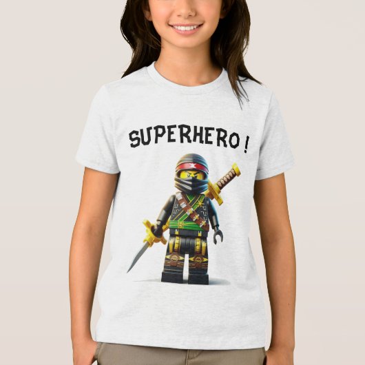 Love Lego Ninjas Builder Love Tri-Blend Shirt (Voorkant)