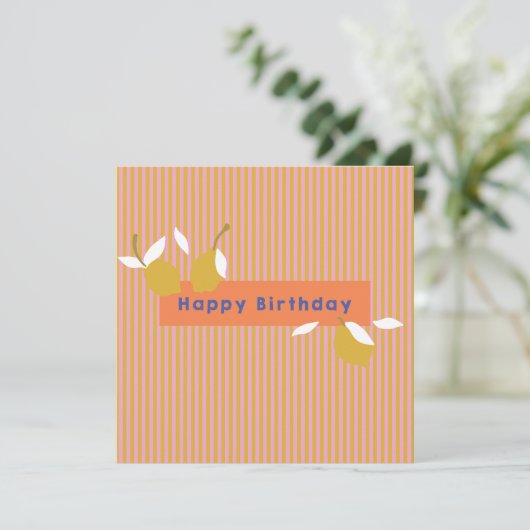 Love Lemonade Flat Card Feestdagenkaart (Staand voorkant)