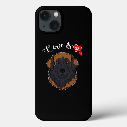 Love Leonberger Dog Owner Paw Heart Gift Case-Mate iPhone Case (Achterkant)