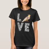 Love Leopard Cockatiel Bird Parrot Pet Bird Owner T-shirt (Voorkant)