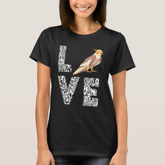 Love Leopard Cockatiel Bird Parrot Pet Bird Owner T-shirt (Voorkant)